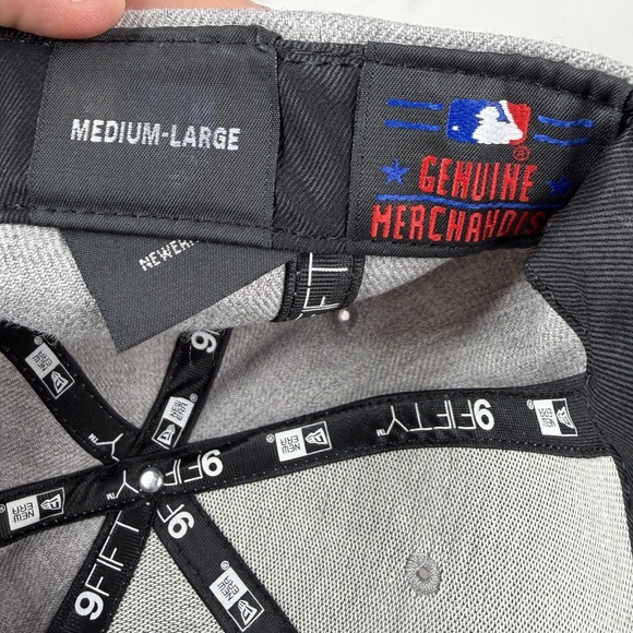 Toronto Blue Jays Hat Cap Strap Back Mens Large Gray MLB Baseball 9FIFTY New Era